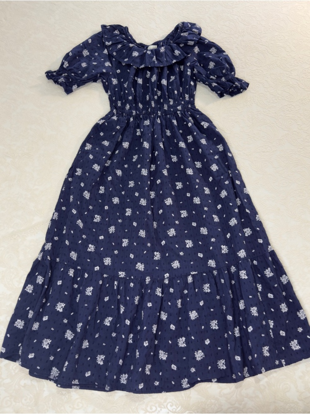 Universal Thread Navy Floral Smocked Waist Dress Size S